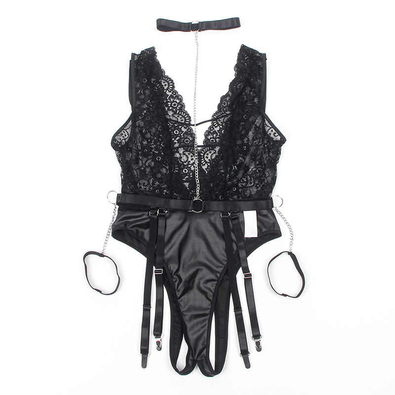 SUBBLIME - 954390 SEXY BODY WITH GARTER BELT BLACK L/XL - Image 6