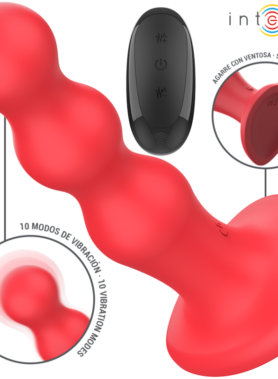 INTENSE - CODY VIBRATOR WITH SUCTION CUP RED REMOTE CONTROL