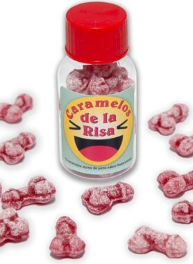 DIABLO PICANTE - 12 PENIS-SHAPED LAUGHTER CANDIES STRAWBERRY/CHERRY