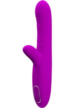 PRETTY LOVE - ANGELIQUE MULTIFUNCTION VIBRATOR + CLITORIS STIMULATOR PURPLE