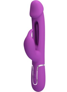 PRETTY LOVE - KAMPAS 3 IN 1 MULTIFUNCTION RABBIT VIBRATOR PURPLE