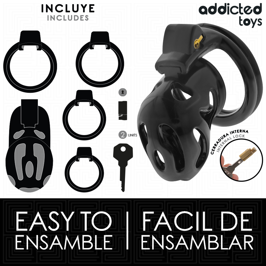 ADDICTED TOYS LOCKED - SEALED CRYPT PENIS CAGE 8 CM - Image 4