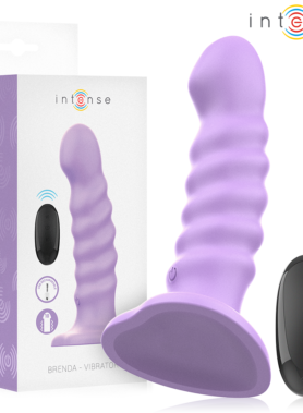 INTENSE - BRENDA VIBRATOR SIZE M SPIRAL DESIGN 10 VIBRATIONS PURPLE REMOTE CONTROL