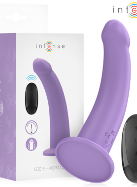 INTENSE - EDDIE VIBRATOR 17.5 CM 10 VIBRATIONS PURPLE REMOTE CONTROL