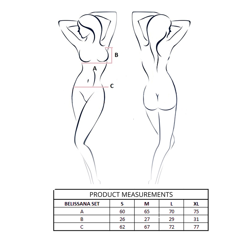 PASSION - BELISSANA BRA + THONG SET WHITE S/M - Image 4