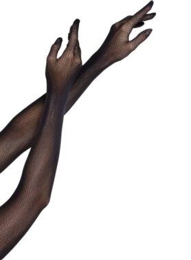LEG AVENUE - OPERA LONG FISHNET GLOVES BLACK