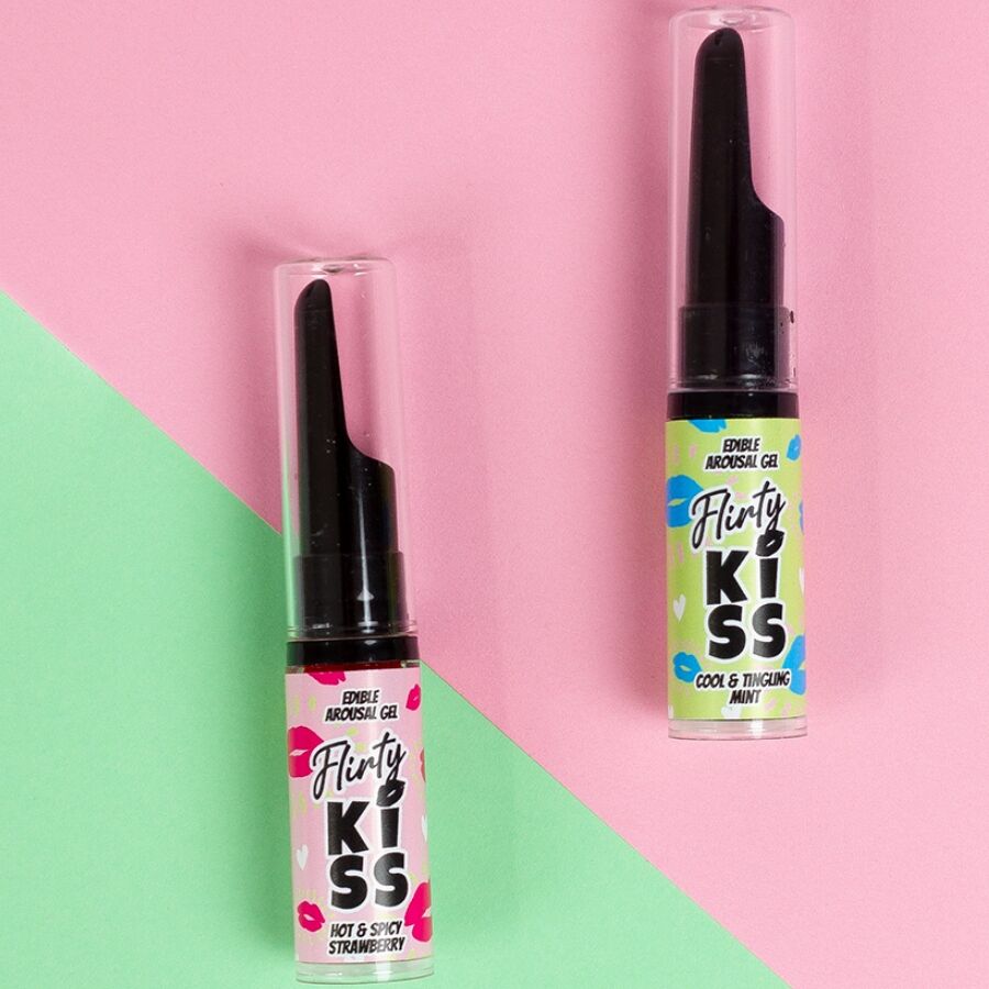 SECRETPLAY - FLIRTY KISS GELS WITH ORAL SEX EFFECTS STRAWBERRY & MINT 2 x 8 GR - Image 4