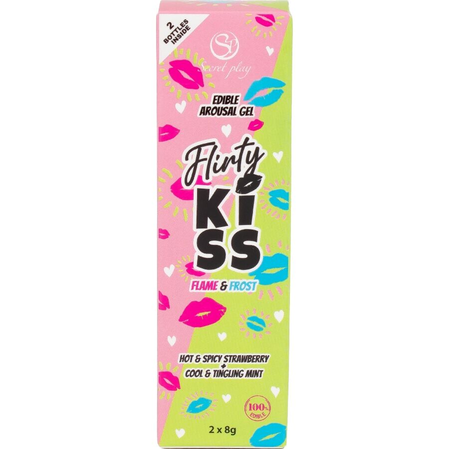 SECRETPLAY - FLIRTY KISS GELS WITH ORAL SEX EFFECTS STRAWBERRY & MINT 2 x 8 GR - Image 5
