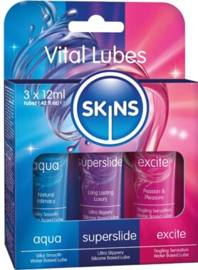 SKINS - VITAL LUBES KIT AQUA, SUPERSLIDE & EXCITE LUBRICANTS 3 x 12 ML