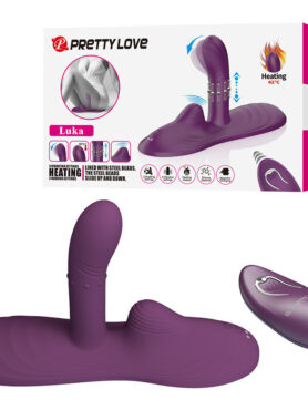 PRETTY LOVE - LUKA SIT-DOWN VIBRATOR WITH HEAT EFFECT AND REMOTE CONTROL