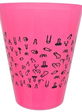 DIABLO PICANTE - FUCHSIA CUP 500 ML WITH BLACK PENISES