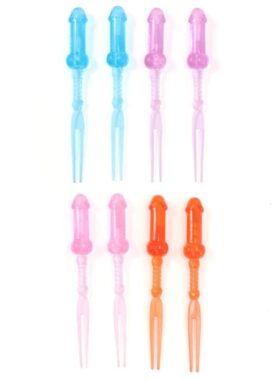 DIABLO PICANTE - COLORED PENIS SKEWERS 8 UNITS
