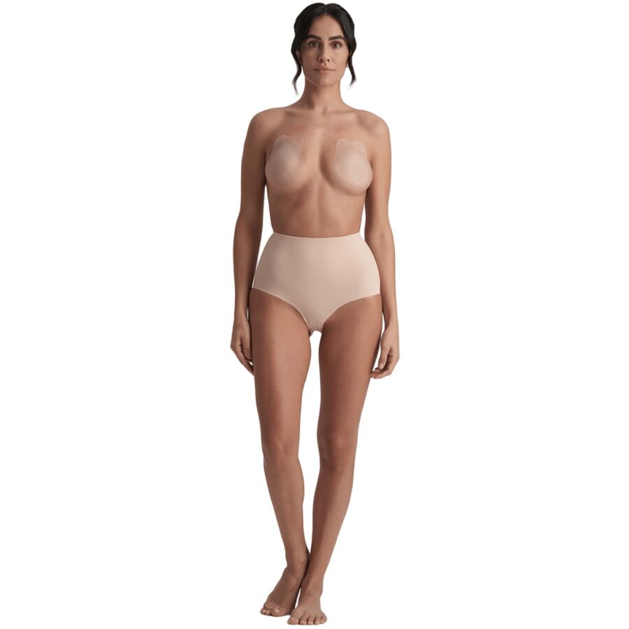 BYE-BRA - RABBIT SILICONE CUPS BEIGE SIZE XL - Image 3