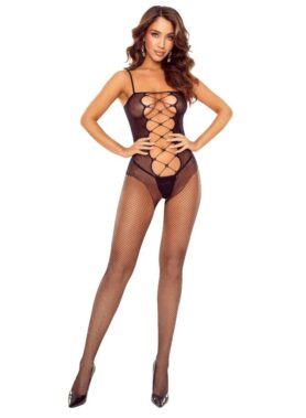 PASSION - BS124 BLACK LACED BODYSTOCKING