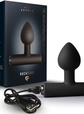 ROCKS-OFF - NOVA ASTRYX RECHARGEABLE PREMIUM & POWERFUL ANAL PLUG 16 FUNCTION BLACK