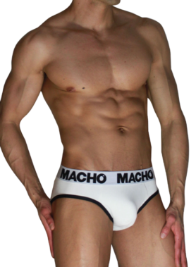 MACHO - MCH006 CLASSIC SLIP WHITE + BLACK S