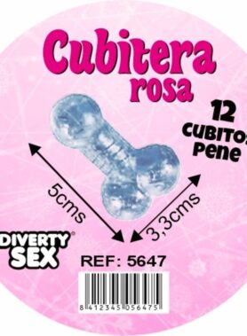 DIABLO PICANTE - 12 PENISES HARD SILICONE HANGING ICE BUCKET PINK
