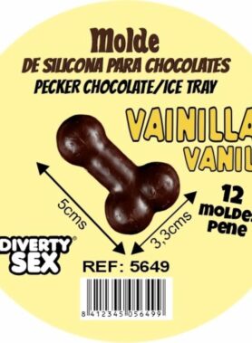 DIABLO PICANTE - CHOCOLATE MOLD WITH 12 SILICONE PENISES FOR HANGING VANILLA