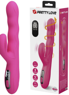 PRETTY LOVE - WINTERS MULTIFUNCTION RABBIT VIBRATOR WITH LED DISPLAY PINK