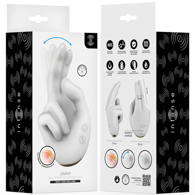 INTENSE - JIMMY HAND-SHAPED MULTIFUNCTION STIMULATOR WITH VIBRATION AND HEAT - Image 7