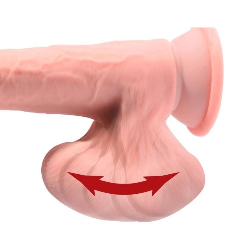 KING COCK PLUS - TRIPLE DENSITY REALISTIC DILDO WITH SWINGING TESTICLES 23 CM FLESH - Image 3
