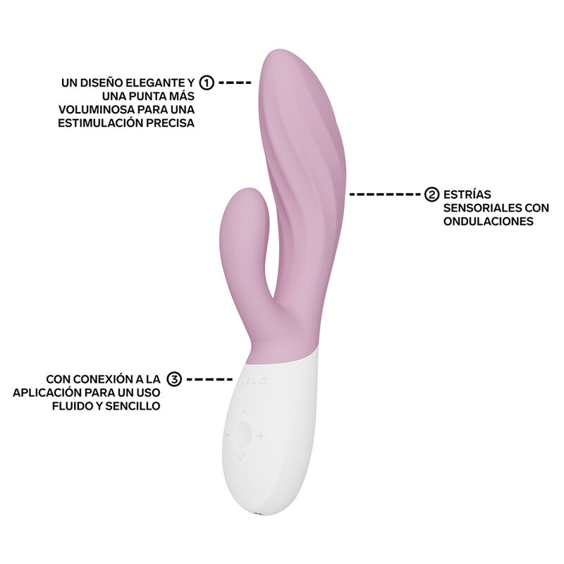 LELO - INA TWIST DOUBLE VIBRATOR RABBIT FOR G-SPOT AND CLITORIS PINK - Image 3
