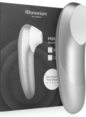 WOMANIZER - PRO VIBRANT CLITORAL STIMULATOR SILVER GREY