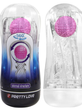 PRETTY LOVE - 360º TEXTURED MASTURBATION CUP CLEAR