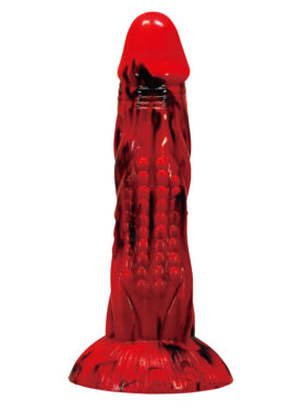 POWER MONSTERS - MINOTAUR FANTASY DILDO WITH SUCTION CUP 21 CM Ø 5 CM RED & BLACK