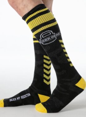 LOCKER GEAR - FULL MILITARY KNEE HIGH SOCKS YELLOW ONE SIZE